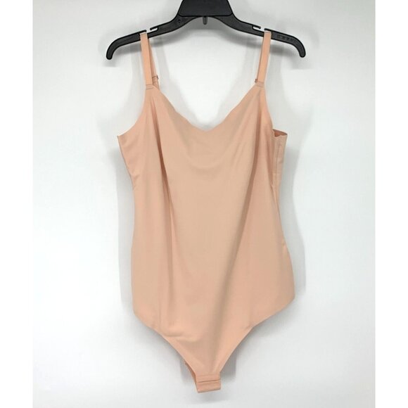 Pinsy Shapewear Bodysuit Spaghetti VNeck Cheeky Pink Hourglass NWT - Picture 6 of 15